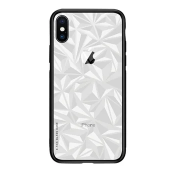 Slim Gyémánt Minta Edzett Üveg Vissza az Esetben Ütésálló Védő Kemény Borító Apple iPhone X XS XR Xs Max 5.8
