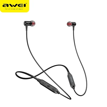 Awei G40BL Vezeték nélküli Bluetooth-kompatibilis Fülhallgató Neckband In-ear Sport Fülhallgató Sokáig Játszani A Mikrofon A Futó Fejhallgató