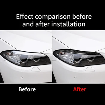 Autó fényszóró szemöldök szemhéj szénszálas matrica BMW F10 fényszóró szemöldök 5 sorozat 2010-2016 BMW F10 tartozékok 2