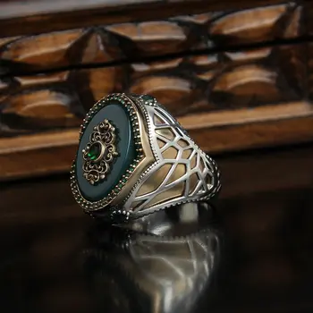 sterling ezüst 925 sterling szigorítás borostyán gyűrű kézzel készített törökország gyűrű, férfi gyűrű női gyűrű, ékszerek, minőségi kivitelezés