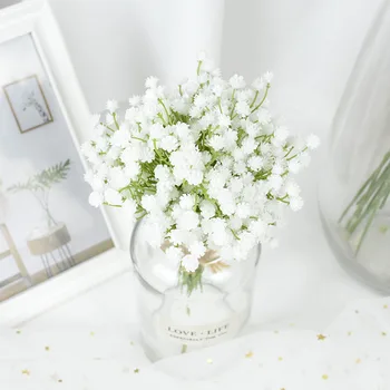 Fehér Baba Levegőt Mesterséges Virágokat Igazi Kapcsolatot Hamis Gypsophila Ál Növények Esküvői Csokor Virág DIY virágcsokrot