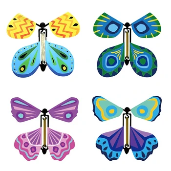 1db Repülő a Könyv Pillangó Tündér Gumi Hajtott a Szél Fel Pillangó a Gyerekek a Játékok Meglepetés Varázslatos Ajándékok