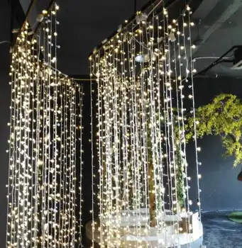 Karácsonyi Led Függöny Garland 3X1M 3X3M 6X3M LED String Tündér Dekoratív Kültéri Beltéri Haza Esküvői Dekoráció Nettó Fény