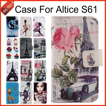 AiLiShi Esetében Altice S61 Luxus Flip Festett, PU bőrtok S61 Altice Exkluzív 100% - Os Különleges hátlapot Bőr+Követés