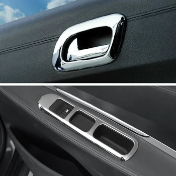 A Peugeot 3008 tartozékok ABS Króm tükör ajtókilincsen Karfa ablak lift kapcsoló gomb fedezze berendezés alkalmas 2009-2015 5