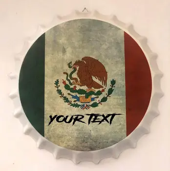 Évjárat Mexikói Zászló Mexikó Dekoratív Kupak, Fém Adóazonosító Jel Átmérő Wall Art Emléktábla Vintage Lakberendezés - Ingyenes Egyéni