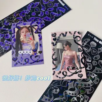 Koreai Gótikus Gradiens Szalag Lézer Matrica Idol Kártya Dekoráció Kézi Fotóalbum Album Írószerek Matrica