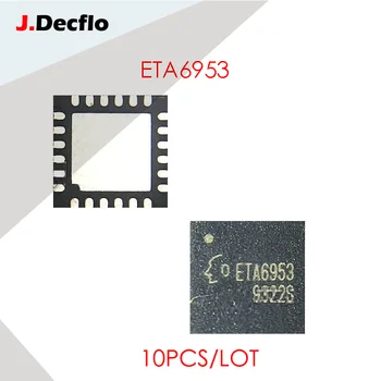 JDecflo 10db/Lot 100% Eredeti, Új ETA6953 ic Töltés Redmi Note9 redmi 9A Töltés IC Chip Töltő