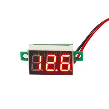 0.36 es Mini LED Digitális Voltmérő Piros Panel Feszültség Mérő DC 4.7~32V 3-Jegyű Kijelző Beállítása Voltmérő
