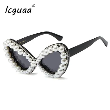 Macska szeme Napszemüveg nők 2020 Túlméretezett Luxus Kristály napszemüvegek divat Gyémánt napszemüvegek Oculos UV400