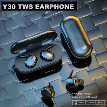 TWS Y30 Vezeték nélküli Fülhallgató Hosszú Akkumulátor-HD, Sztereó Fülbe Sport Hüvely BT5.0 Fülhallgatók Bluetooth-kompatibilis a XiaoMi iPhone huawei