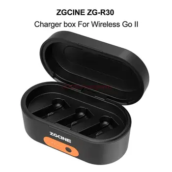 ZGCINE ZG-R30 Hordozható Gyors Töltés az Esetben Doboz Lovagolt Vezeték nélküli MENJ i II Mikrofon Töltő Doboz 3400mAh Beépített Akkumulátor