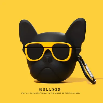 3D-s Divat Bulldog Szilikon Vezeték nélküli Bluetooth Fülhallgató Esetében Airpods 1/2/Pro Aranyos Töltés Doboz Esetében Airpods Pro