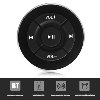 Vezeték nélküli Bluetooth Távirányító Autó Kormánykerék Motorkerékpár Kerékpár Kormány Media Remote Controller Exponáló az iOS-Android