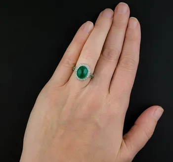 925 Sterling Ezüst Klasszikus Smaragd Kristály Gyűrű a Nők Esküvő, Eljegyzés Női barátnőm Szülinapi ajándék Gyűrű Ékszer 4