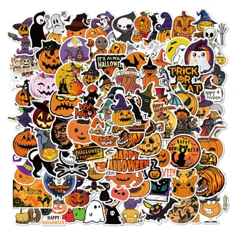 10/30/50/100 Halloween pumpkin dekoráció Snowboard Laptop Bőrönd Hűtőszekrény Autó - Stílus Vinyl Matrica Otthon Dekor Matrica