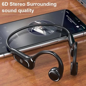 Bluetooth 5.0 Vezeték nélküli Fejhallgató H12 csontvezetéses Headset IP55 Vízálló Kültéri Sport Fül Horog Fülhallgató A Xiaomi Iphone 2