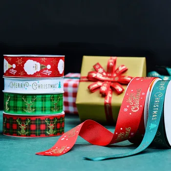 5 Méterre, 10-25mm-es Karácsonyi Aranyozott Szalag Esküvő Fesztivál Party Dekoráció DIY Íj Kártya Ajándékok, Torta, Csomagolás, Kézzel készített Varrás 1