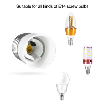 E27, hogy E14 lámpatartó Átalakító E14 Lámpa Aljzat Adapter E27 Lámpa Bázis Tűzálló Anyag, Csavar Szája Lámpa Foglalat Váltó 1