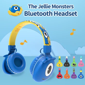 Rajzfilm Vezeték nélküli Fejhallgató Bluetooth 5.0-S HiFi Fülhallgató Fülhallgató 85 Gyerek Mód a Gyermekek Mic Támogatás TF Kártya FM Rádió 0