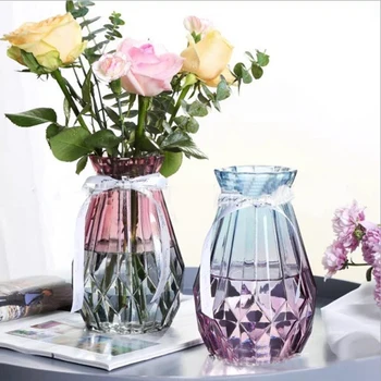 Modern Üveg Váza Asztal Dekor Üveg Vázák a virágdíszek Átlátszó Virág Váza Living Room Decor Váza Dekoráció Otthon