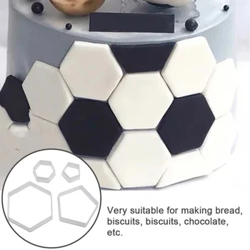 4db Foci Cookie Cutter Műanyag Bakeware Fondant Torta, Keksz Penész DIY Labdarúgó-Torta Eszköz Torta Dekoráció Konyhai Kiegészítők