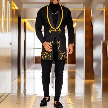 Afrikai ruhát Bazin Riche férfi öltöny alkalmi mellény Dashiki Afrikai Ankara mellény Afrikai stílusú ruházat 3