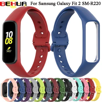 BEHUA Szilikon Sport pántolószalagok Samsung Galaxy Fit 2 SM-R220 Karkötő Csere Watchband Samsung Galaxy Fit2 Correa