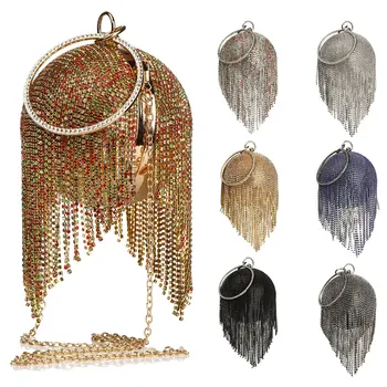 Divat Bojt Este Táskák Női Luxus Táskák, Női Táskák Tervező Csillogó Strasszos retikült Esküvői Fél Tasak bolso