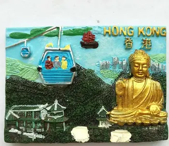 Hong Kong Hűtő Mágnes Kína Utazás Turisztikai Ajándéktárgyak Kézműves Ajándék