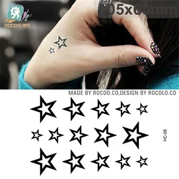 Body Art vízálló ideiglenes tetoválás a férfiak a nők klasszikus 3d-s star design flash tetoválás matrica Ingyenes Szállítási HC1008