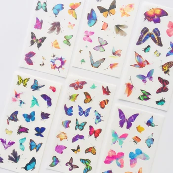 6 Lap Pillangó Dekoratív Öntapadó Matrica Dekoráció