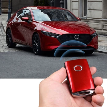 ABS Műanyag Csere Stílus Autó Kulcs burkolata Védő Burok a Mazda 3-As Axela BP CX-30 DM Tartozékok 2020 2021