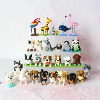 Wisehawk gyémánt mini építőkövei állat játék táska építőkövei A1-B26 kutya, macska, madár, állati sorozat gyerekeknek ajándékokat