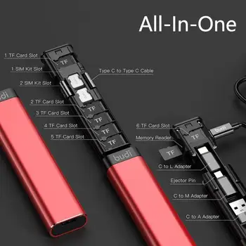 Kábel Stick többfunkciós Hordozható Univerzális Intelligens Kártya Adapter TF Kártya átalakítás fej univerzális tároló USB adat kábel