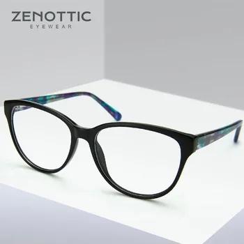ZENOTTIC Vintage-Acetát Macska szem Szem, Szemüveg Keret, a Nők Retro Optikai Szemüveg Urltra-Fény Rövidlátás Receptet Szemüveg
