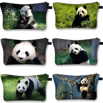 Panda Nyomtatás Vízálló Kozmetikai az Esetben a Nő Szervező Táska Lányok Catoon Smink táska Cuki Panda Kozmetikai Táska női Szépség Táska