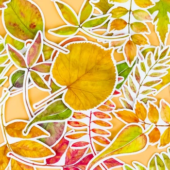 30db Kreatív Aranyos Self-made bikaviadal Akvarell levelek DIY Matricák Napló Album Dekoráció scrapbooking gyermek papíráru