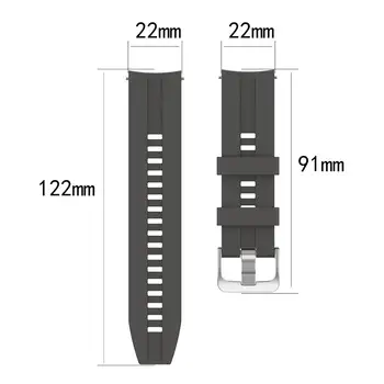 22mm Szilikon Állítható Watchband Karkötő Szíj Csat Egyszerűség Puha, Kényelmes Viselet Tartós, Amazfit GTR 47mm 5