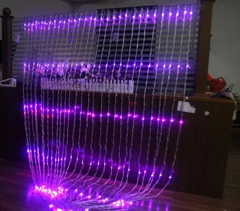 3 x 3M 336LED Karácsonyi lakodalom Háttér Ünnep Futó Vízesés Víz Áramlási Függöny LED fényfüzér Vízálló 0