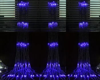 3 x 3M 336LED Karácsonyi lakodalom Háttér Ünnep Futó Vízesés Víz Áramlási Függöny LED fényfüzér Vízálló 2