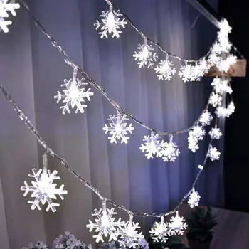 Karácsonyi Ajándék tündérfény String Hópehely Led-Garland a Boldog Karácsonyt Új Évet Ajándék, Karácsonyi Dekoráció, Otthon Navidad