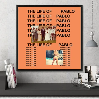 Kanye West Az Élet Pablo Zenei Album Borító Poszter Nyomatok Művészeti Vászon Festmény Fal Nappali Lakberendezés (Nincs Keret)