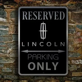 Vicces Vintage Fenntartva Lincoln Parkolás Csak Adóazonosító Jele Retro Fém Tábla Fém Poszter Metal Dekor, Fali Tábla