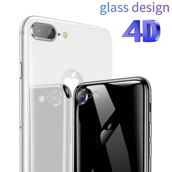 3D Teljes Borító 4D 5D Ívelt Vissza 9H Edzett Üveg iPhone 7 8 Plusz X XS MAX Hátsó Képernyő Védő robbanásbiztos