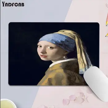 YNDFCNB Új Nyomtatott Vermeer Művészeti Tartós Gumi Mouse Mat Pad Sima palatábla Asztali Társ gaming mouse pad 3