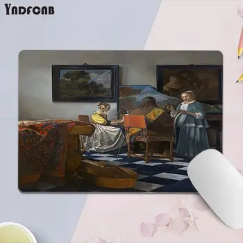 YNDFCNB Új Nyomtatott Vermeer Művészeti Tartós Gumi Mouse Mat Pad Sima palatábla Asztali Társ gaming mouse pad 5