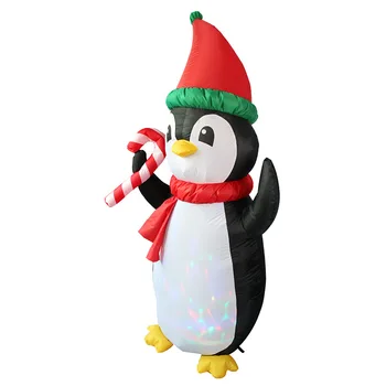 180cm Karácsonyi Felfújható a Pingvint Kerti Parti Füvet Forgó Fényeket Karácsonyi Dekoráció az Otthoni 2021 Navidad Karácsonyi Ajándék 4