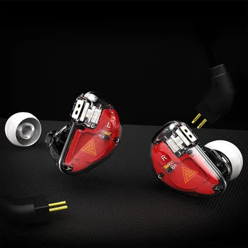 QKZ VK5 kiemelt fülhallgató in-ear fülhallgató 4-es mélynyomó dinamikus mobil telefont, vezeték-ellenőrzött fém fülhallgató füldugó