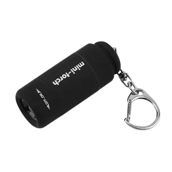 1db Hordozható Mini Kulcstartó Zseb Fáklya USB Tölthető Lámpa Lámpa Lámpa 0,5 W 25Lm Többszínű Mini-Fáklya